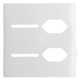 Placa 4x4 2 Interruptor + 2 Tomada - Novara Branca